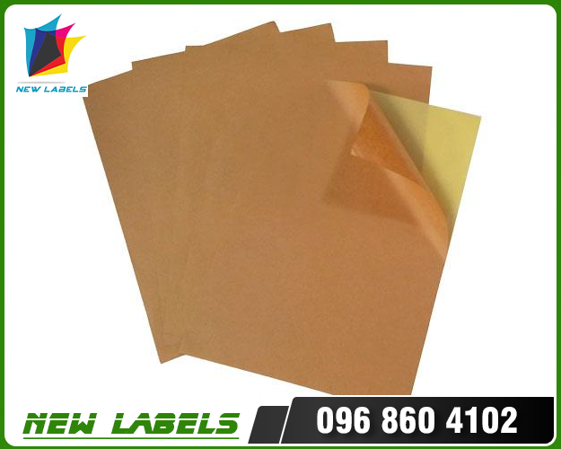 Giấy da bò - acrylic - đế vàng kraft (EB412-T)